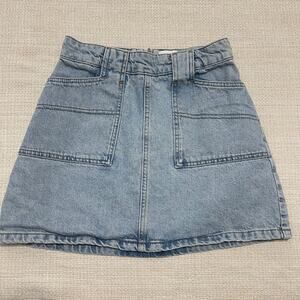 Urban Outfitters BDG Denim Mini Skirt Womens Small Blue Jean Pockets 100% Cotton
